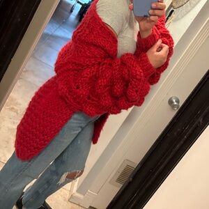 Nasty Gal Chunky Knit Cardigan in Vibrant Pink